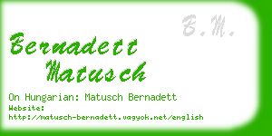 bernadett matusch business card